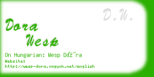 dora wesp business card